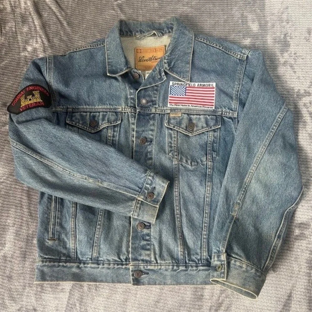 Levi Strauss Signature Denim Jacket M Blue Springfield Armory‎ Combat Engineer.